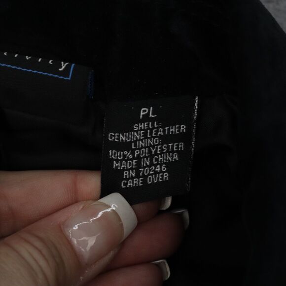 Relativity Jacket Womens PL Black Long Sleeve Full Zip Leather Collar Polyester - Picture 7 of 16